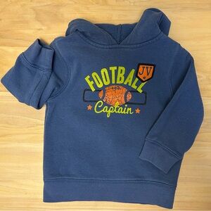 Kids Blue Football Captain Hoodie